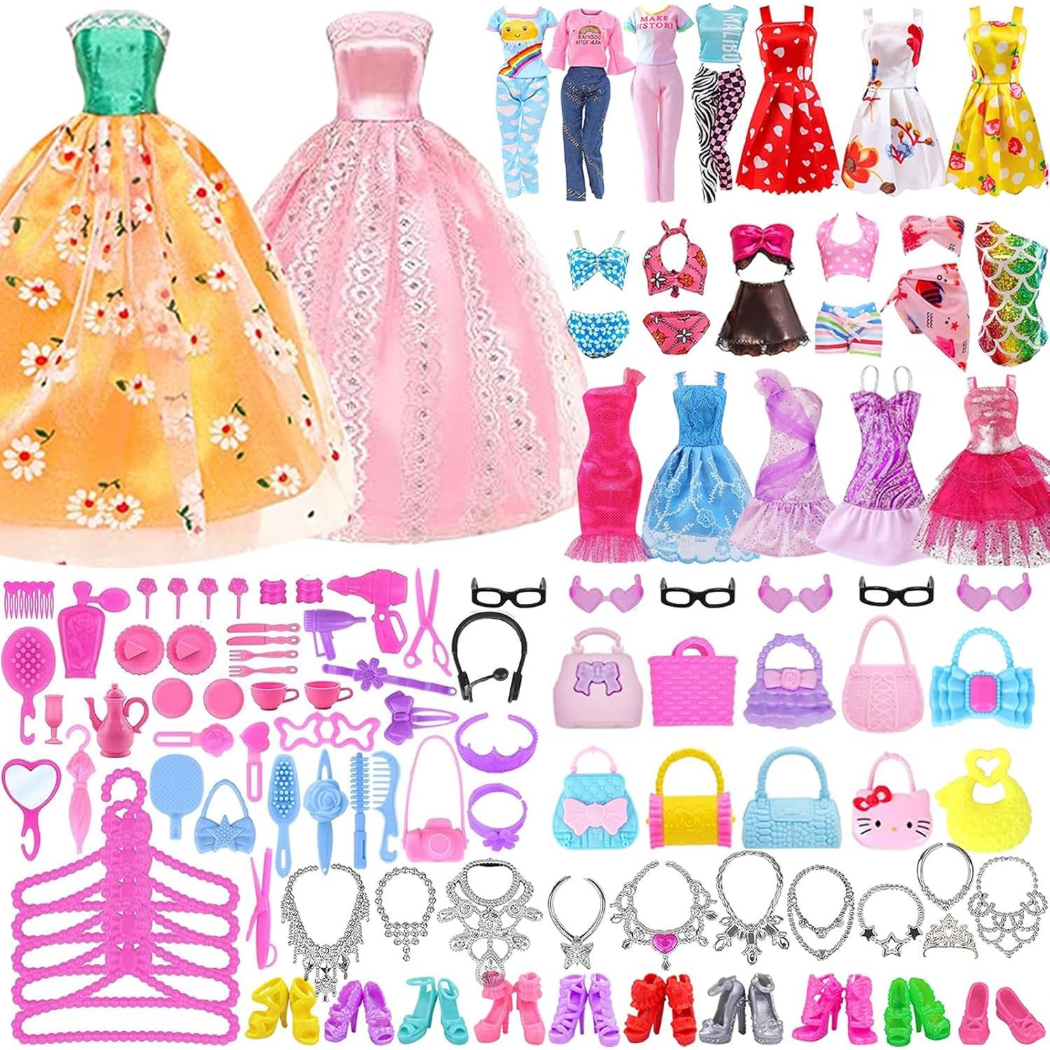 157 Piezas Ropa y Accesorios para Muñecas Vueos 11.5"