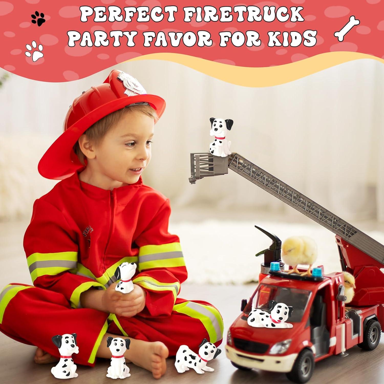 24 Mini Perros Dálmata de Goma HyDren para Baño y Fiesta