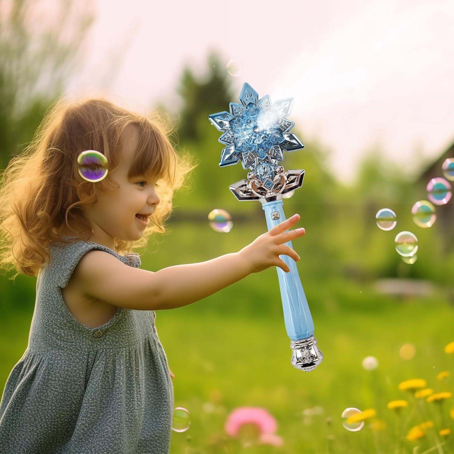Varita de Copo de Nieve Iluminada Tiempo Efímero 35.6cm Azul
