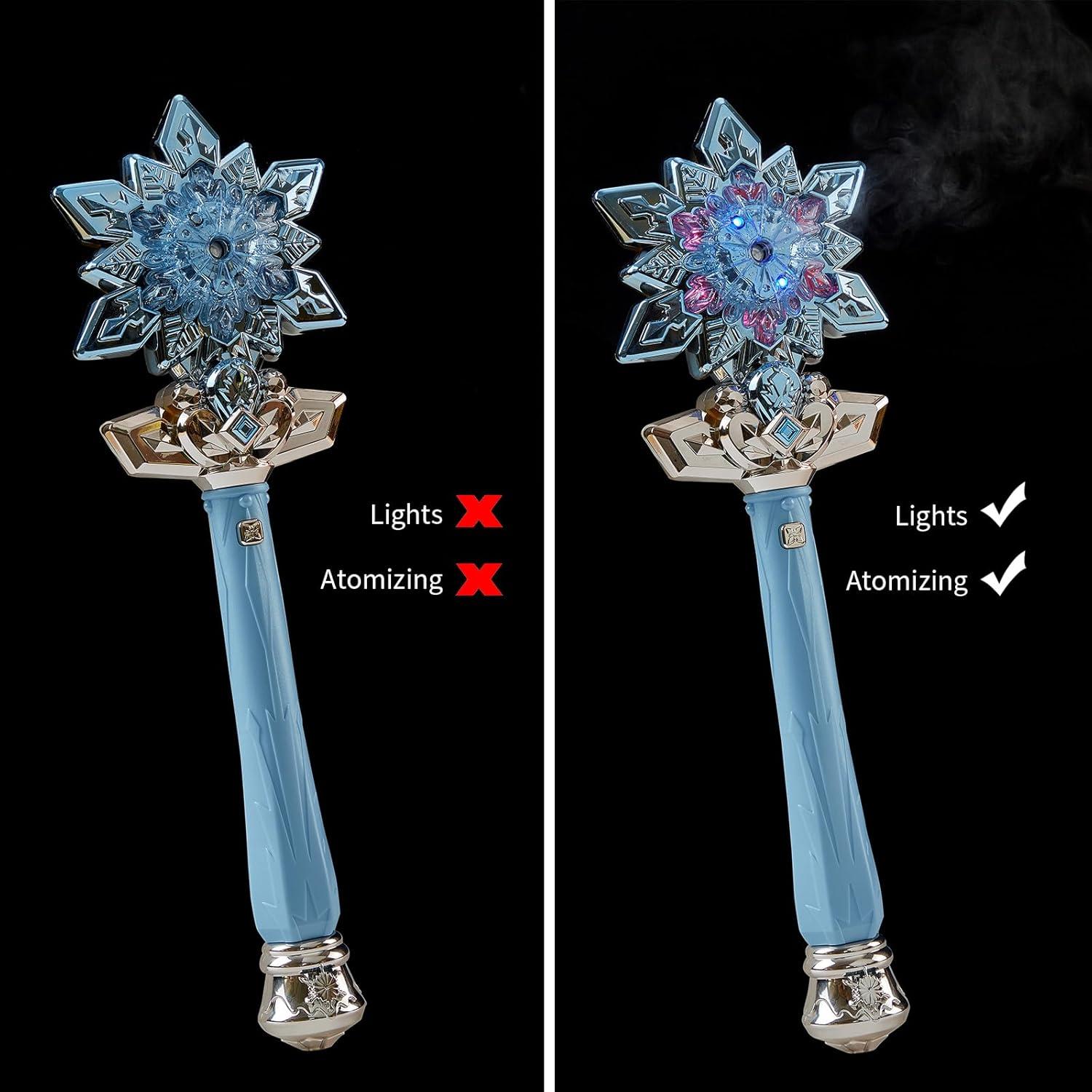 Varita de Copo de Nieve Iluminada Tiempo Efímero 35.6cm Azul