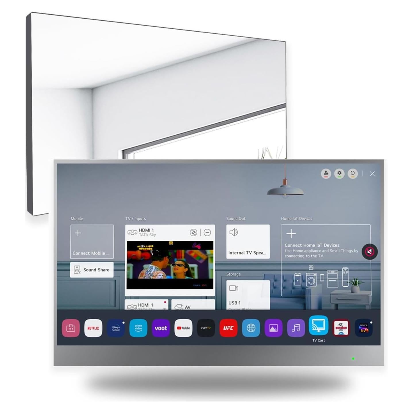 Televisor Espejo 22" Elecsung webOS 1080P Impermeable