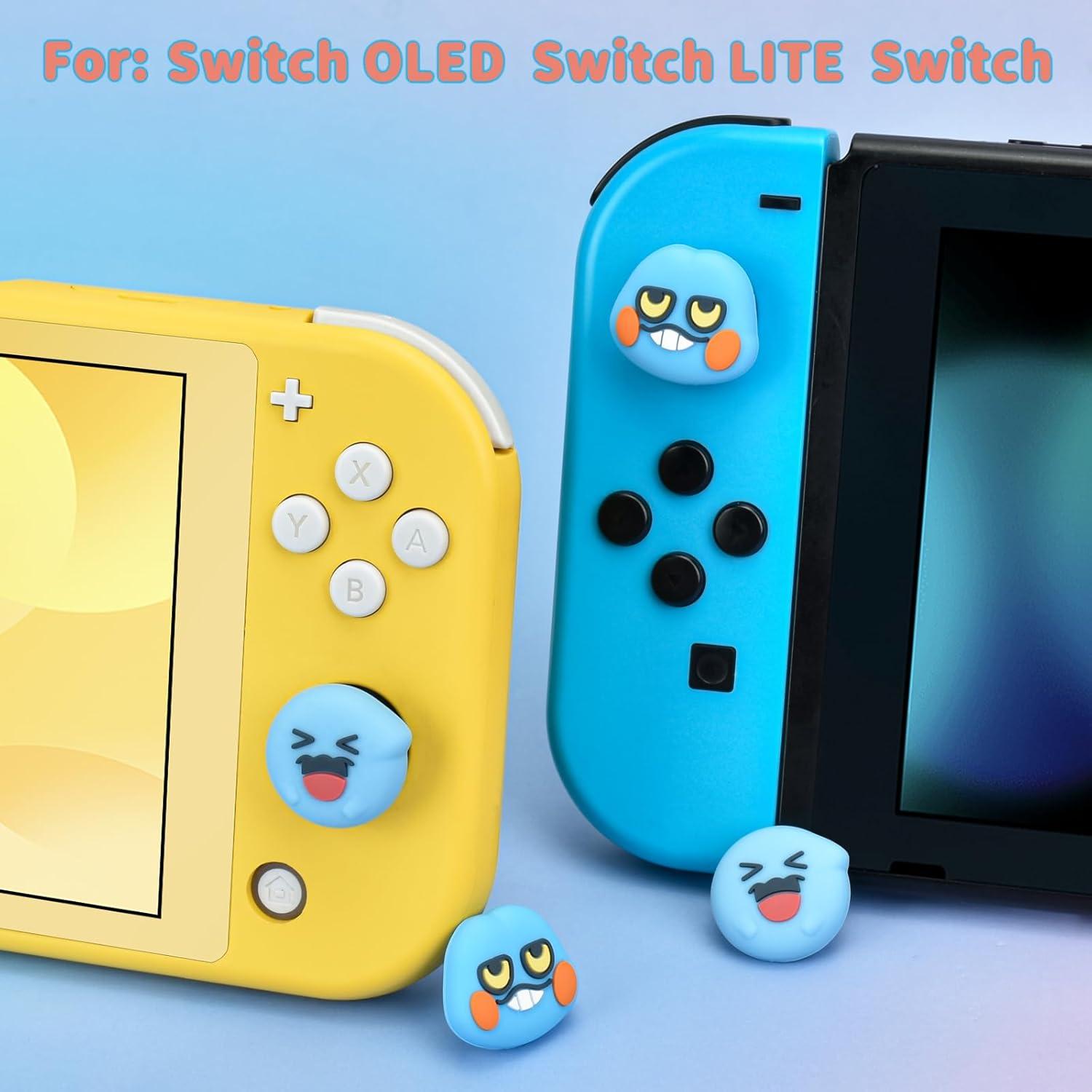 Tapas de agarre para pulgar DLseego Joy-Con Azul - 4 PCS