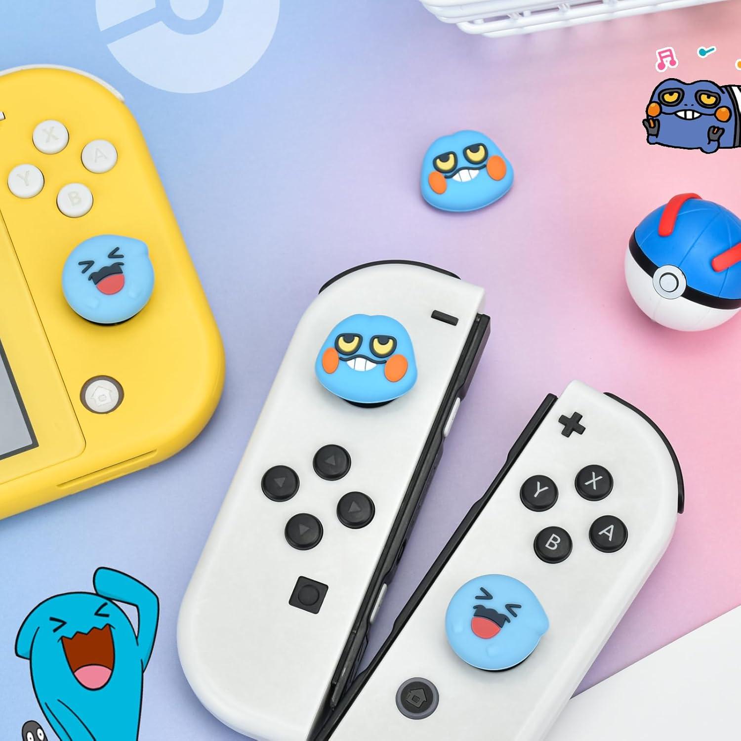 Tapas de agarre para pulgar DLseego Joy-Con Azul - 4 PCS