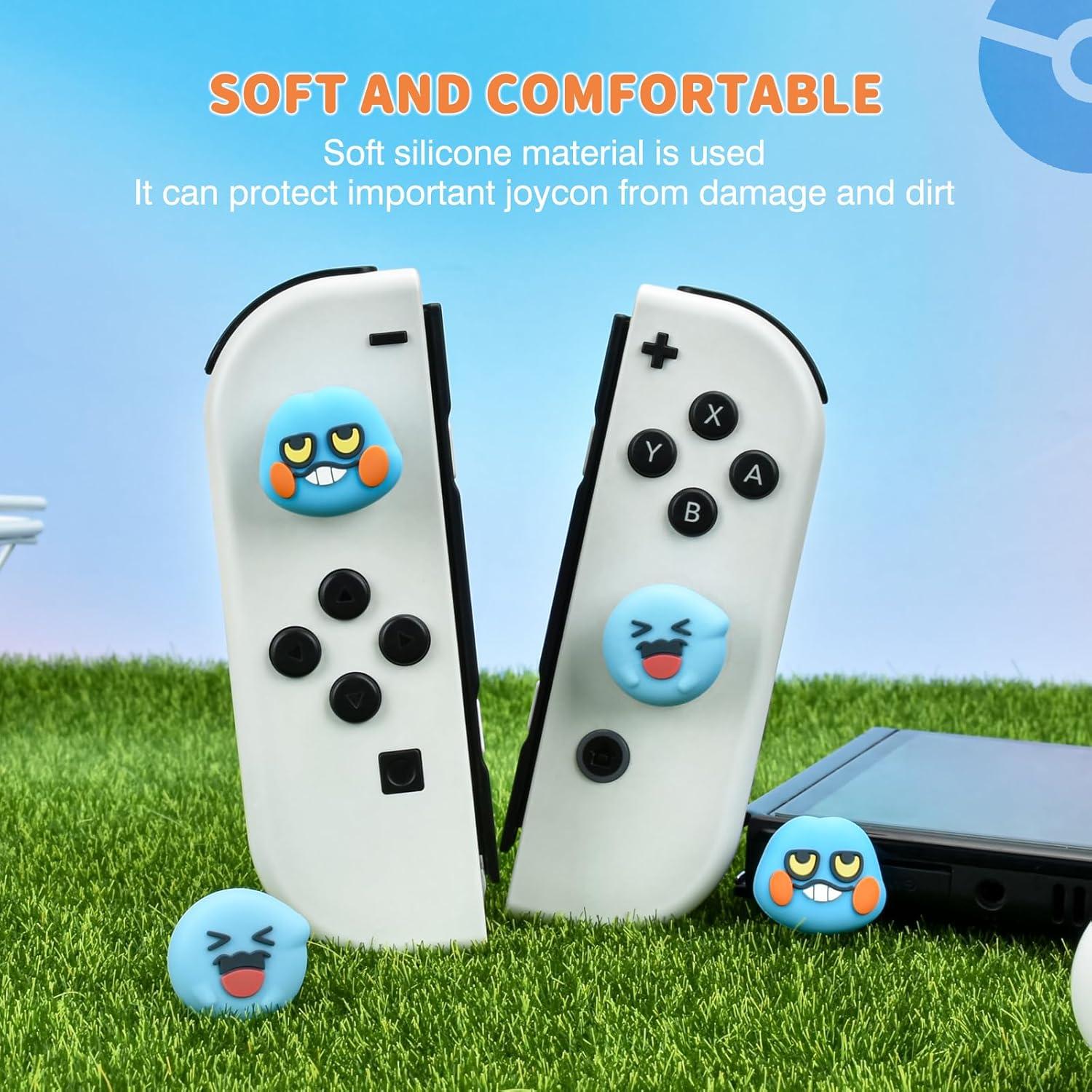Tapas de agarre para pulgar DLseego Joy-Con Azul - 4 PCS