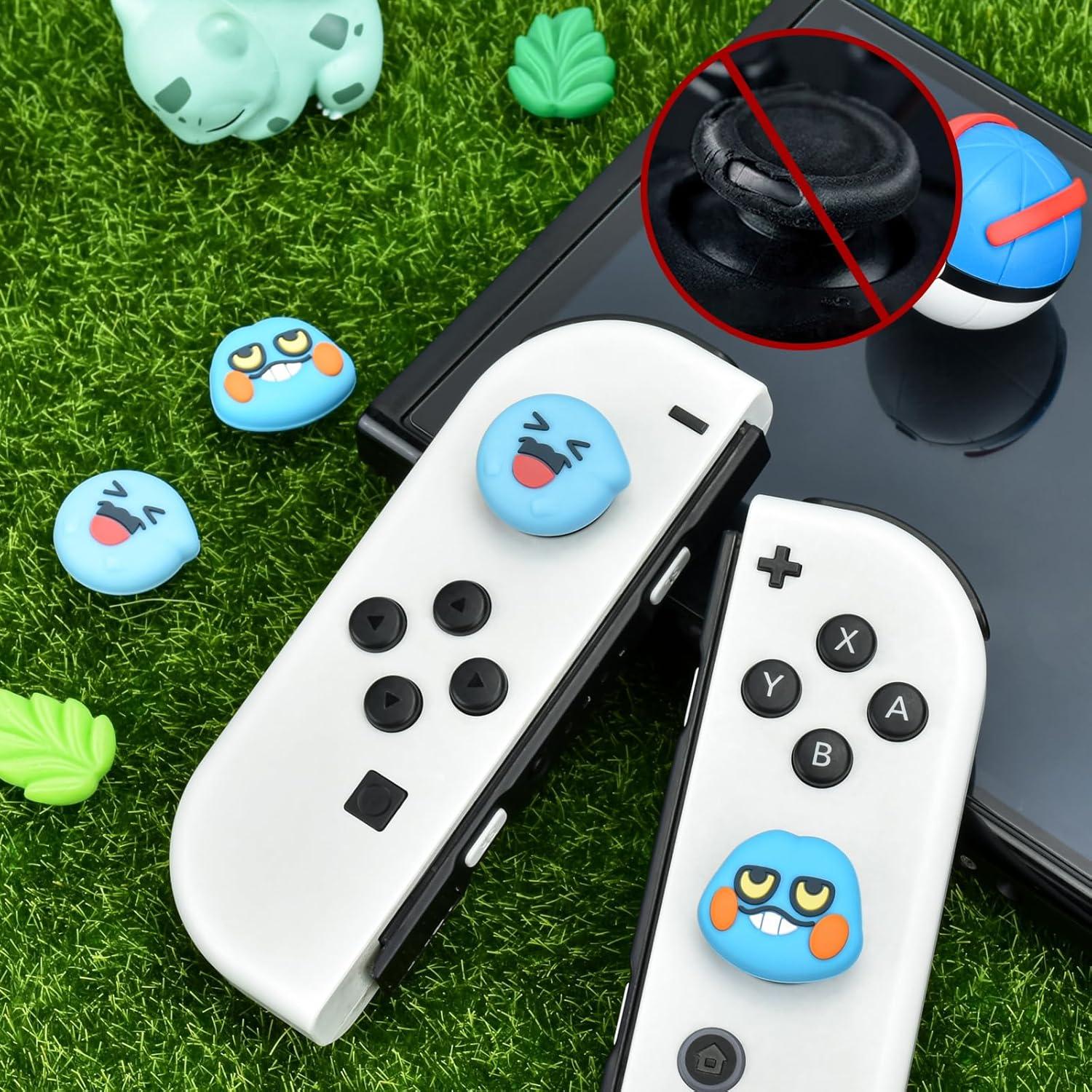 Tapas de agarre para pulgar DLseego Joy-Con Azul - 4 PCS