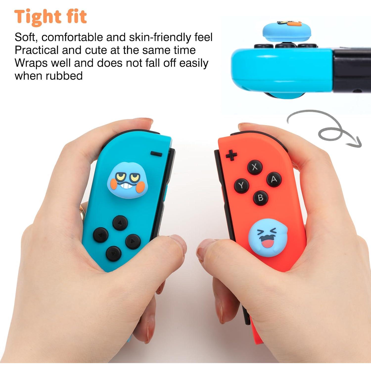 Tapas de agarre para pulgar DLseego Joy-Con Azul - 4 PCS
