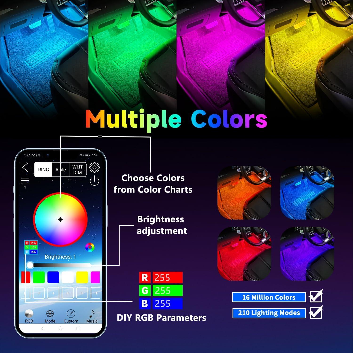 Tira de Luz LED Interior GZ5CG FWD-P7210 RGB 210 Modos