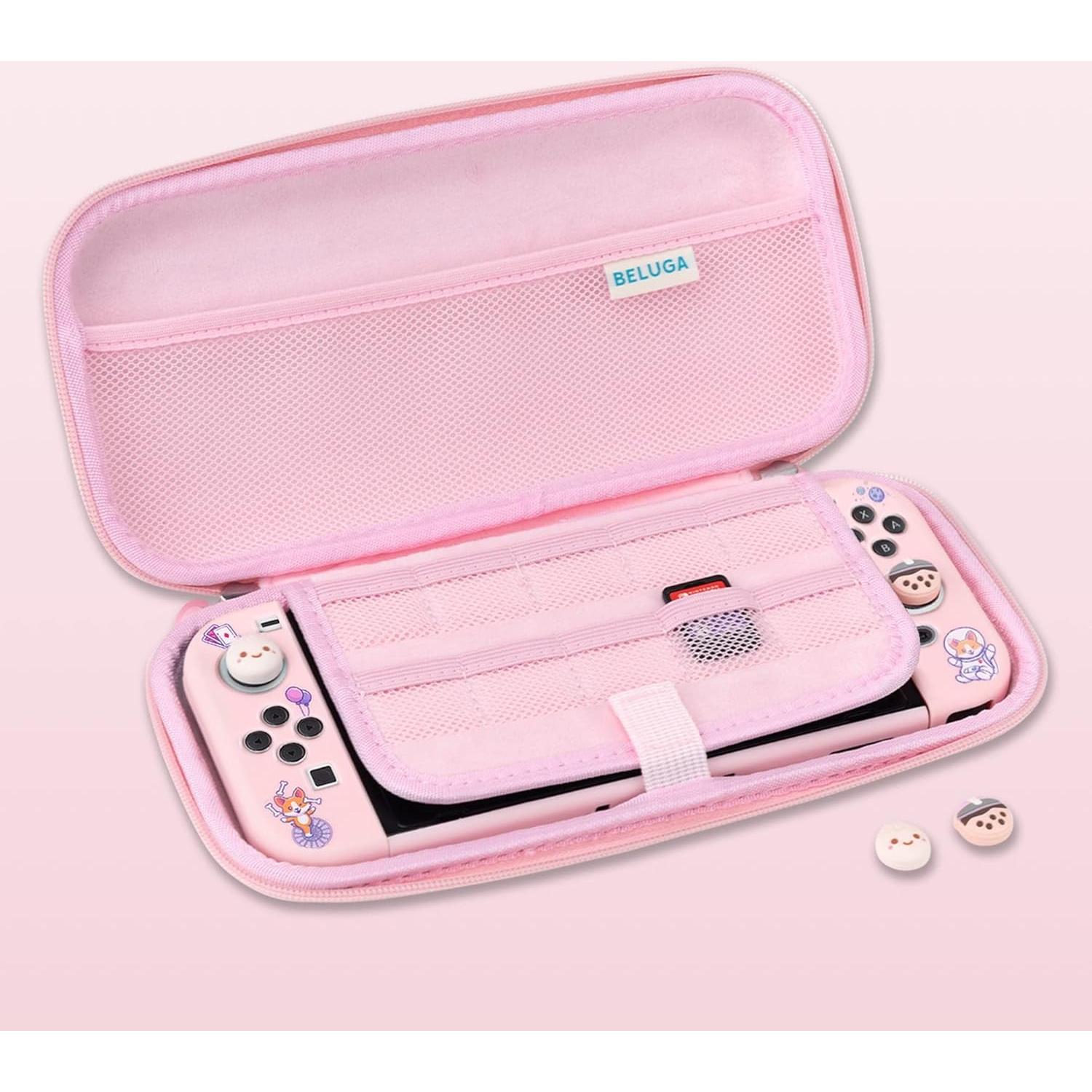 Estuche de Transporte BelugaDesign Corgi Boba para Nintendo Switch