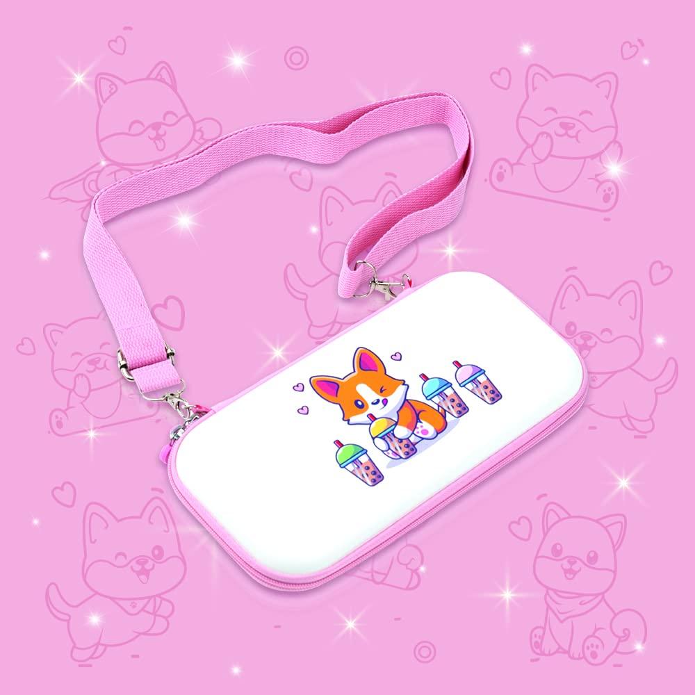 Estuche de Transporte BelugaDesign Corgi Boba para Nintendo Switch