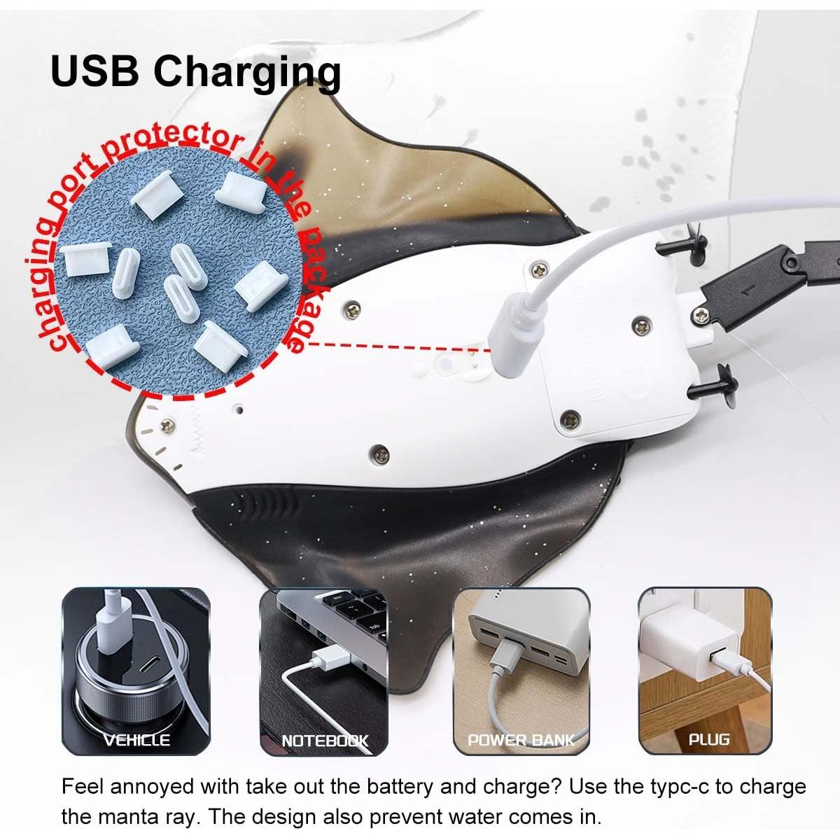 Manta Raya RC de Control Remoto CX - Juguete de Piscina 24x14cm