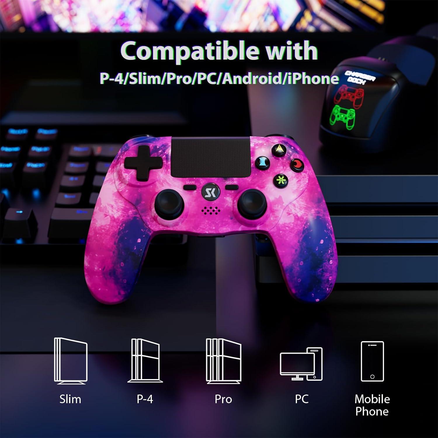 Controlador Inalámbrico Rosa CHENGDAO para PS4/Slim/Pro