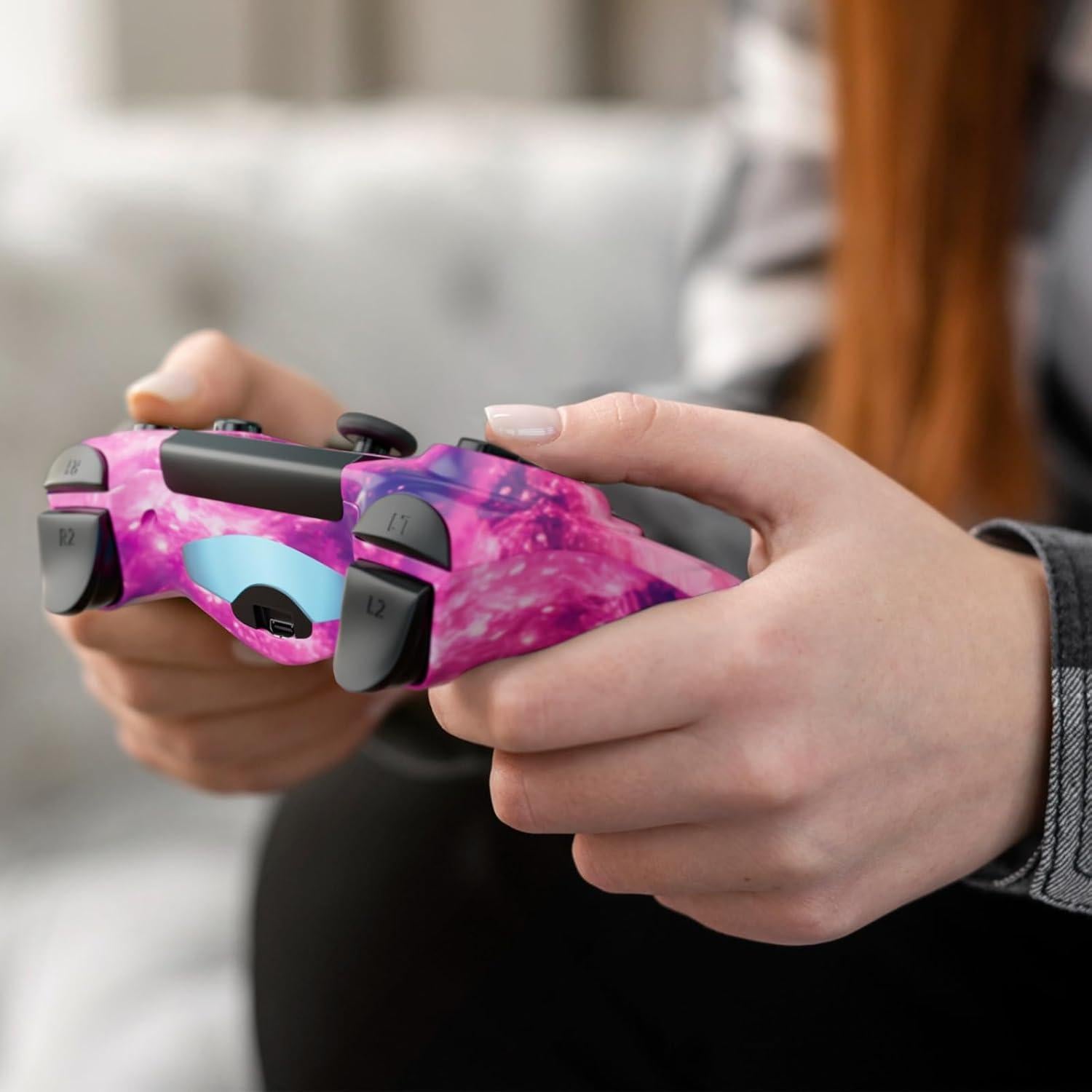 Controlador Inalámbrico Rosa CHENGDAO para PS4/Slim/Pro
