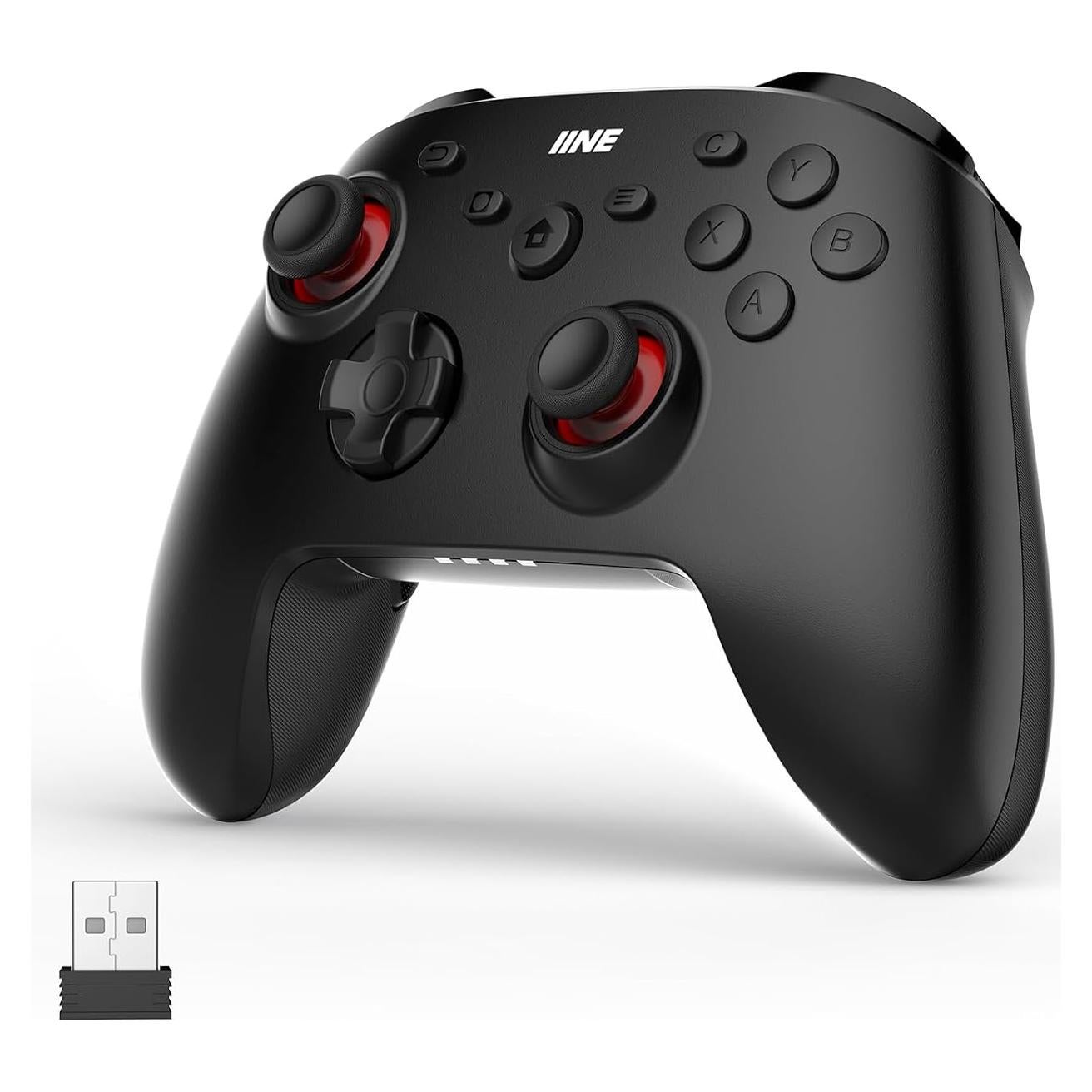 Controlador Inalámbrico IINE para PC con Joysticks Efecto Hall
