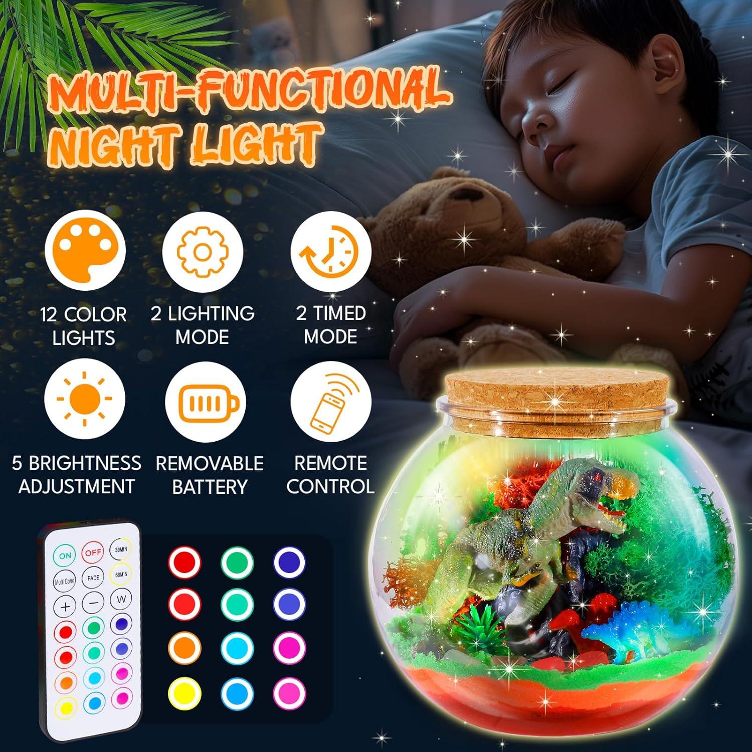 Kit de Terrario de Dinosaurios Mixtwo - Brilla en la Oscuridad