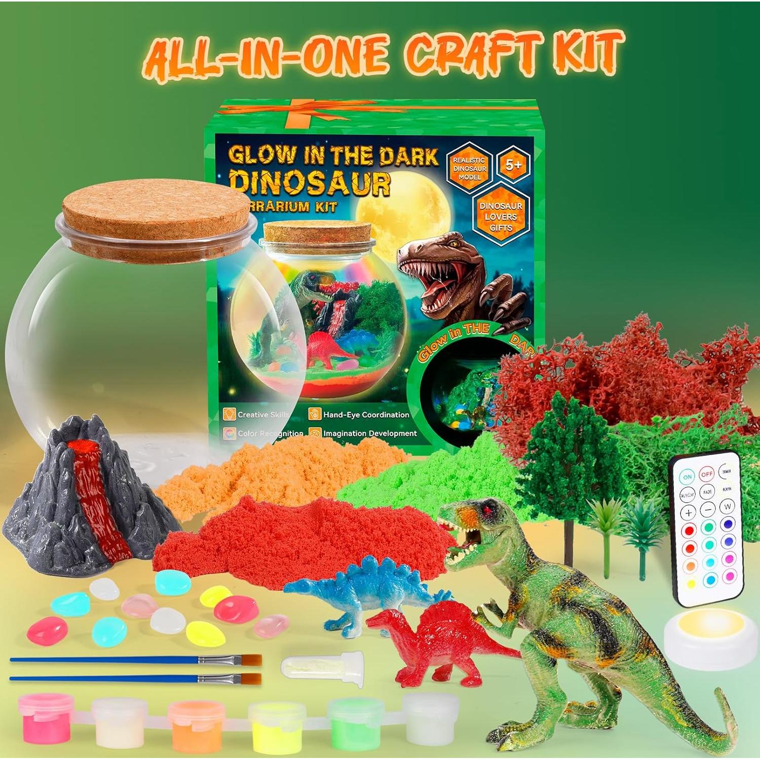 Kit de Terrario de Dinosaurios Mixtwo - Brilla en la Oscuridad