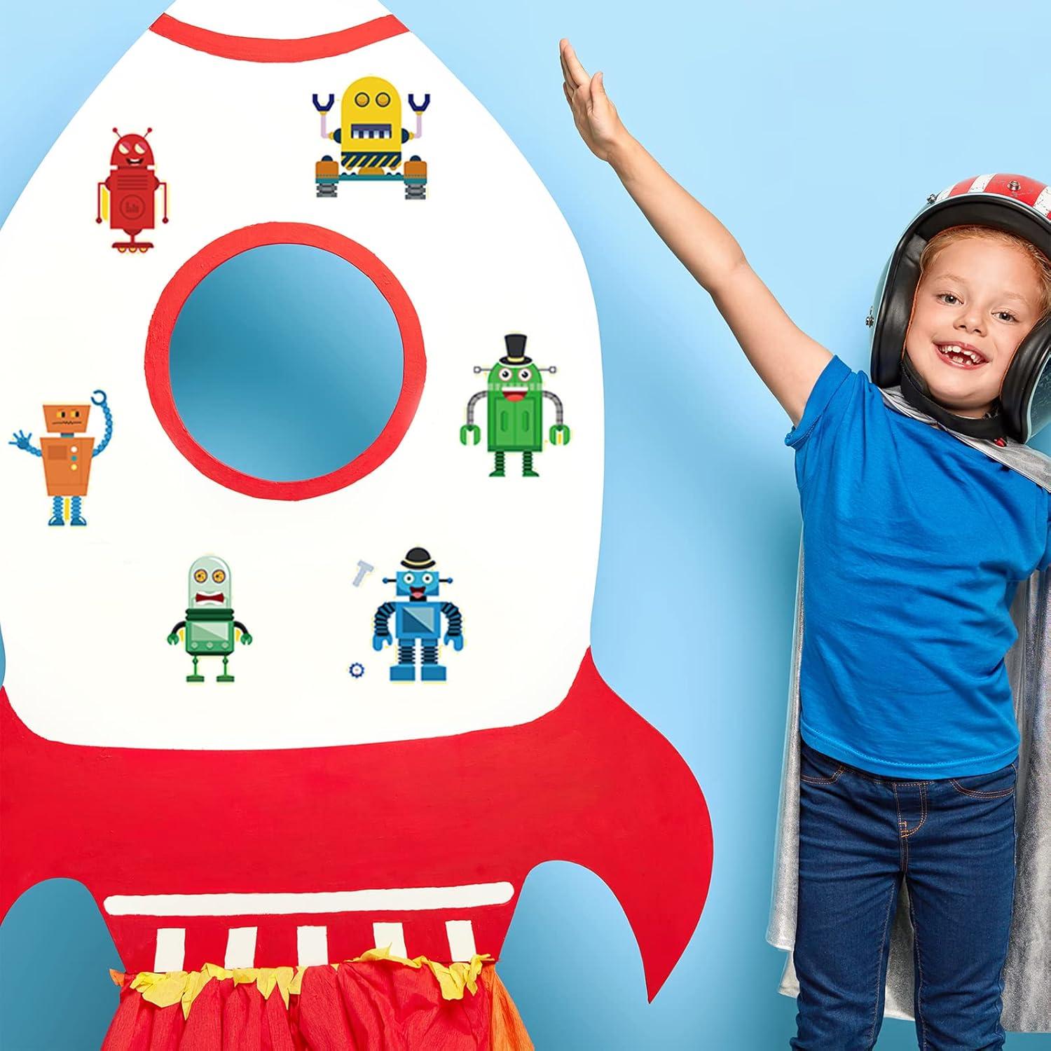 24 Hojas Stickers de Robot DaiUni para Niños Creativos