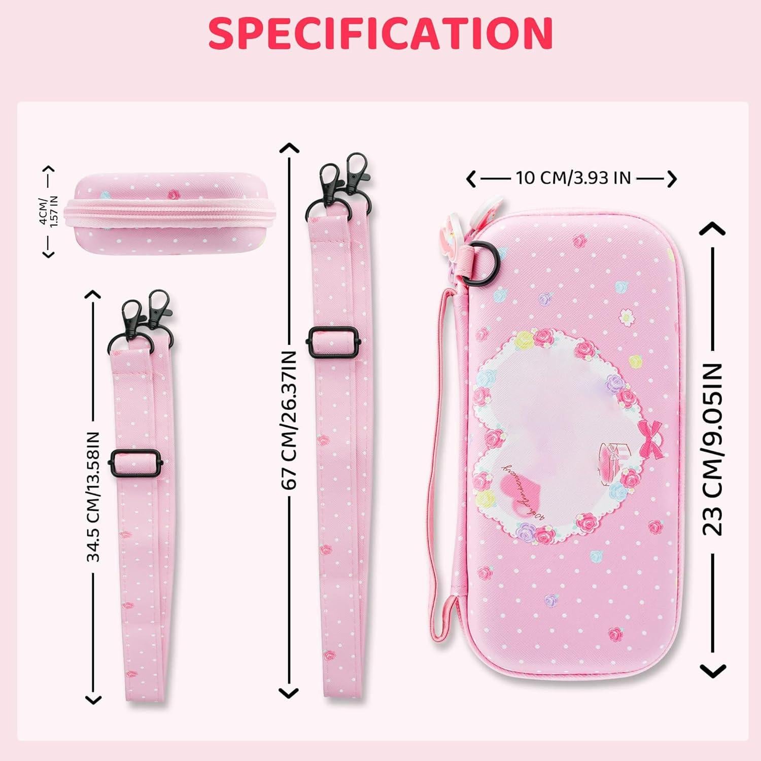 Funda Rosa Conejo GLDRAM para Nintendo Switch Lite con Accesorios
