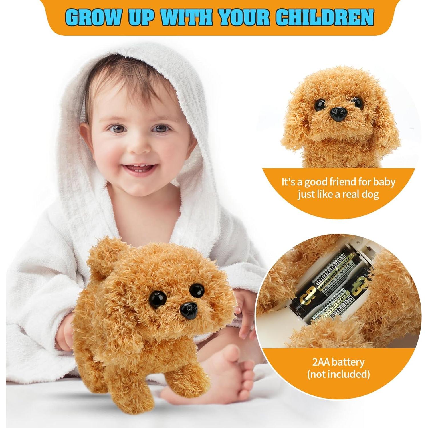 Peluche Perro Interactivo KSABVAIA - Camina y Ladra