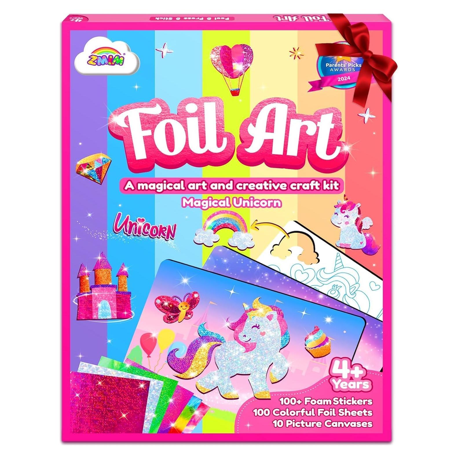 Kit de Arte en Foil ZMLM Unicornio para Niños 4-8 Años