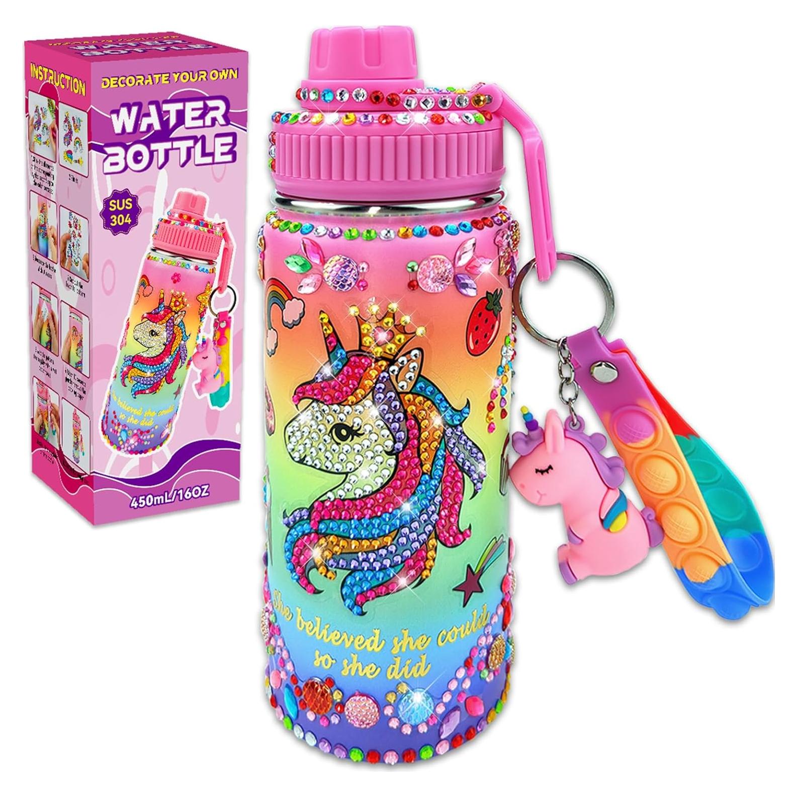 Kit de Manualidades DIY 7july Botella de Agua Unicornio 473ml