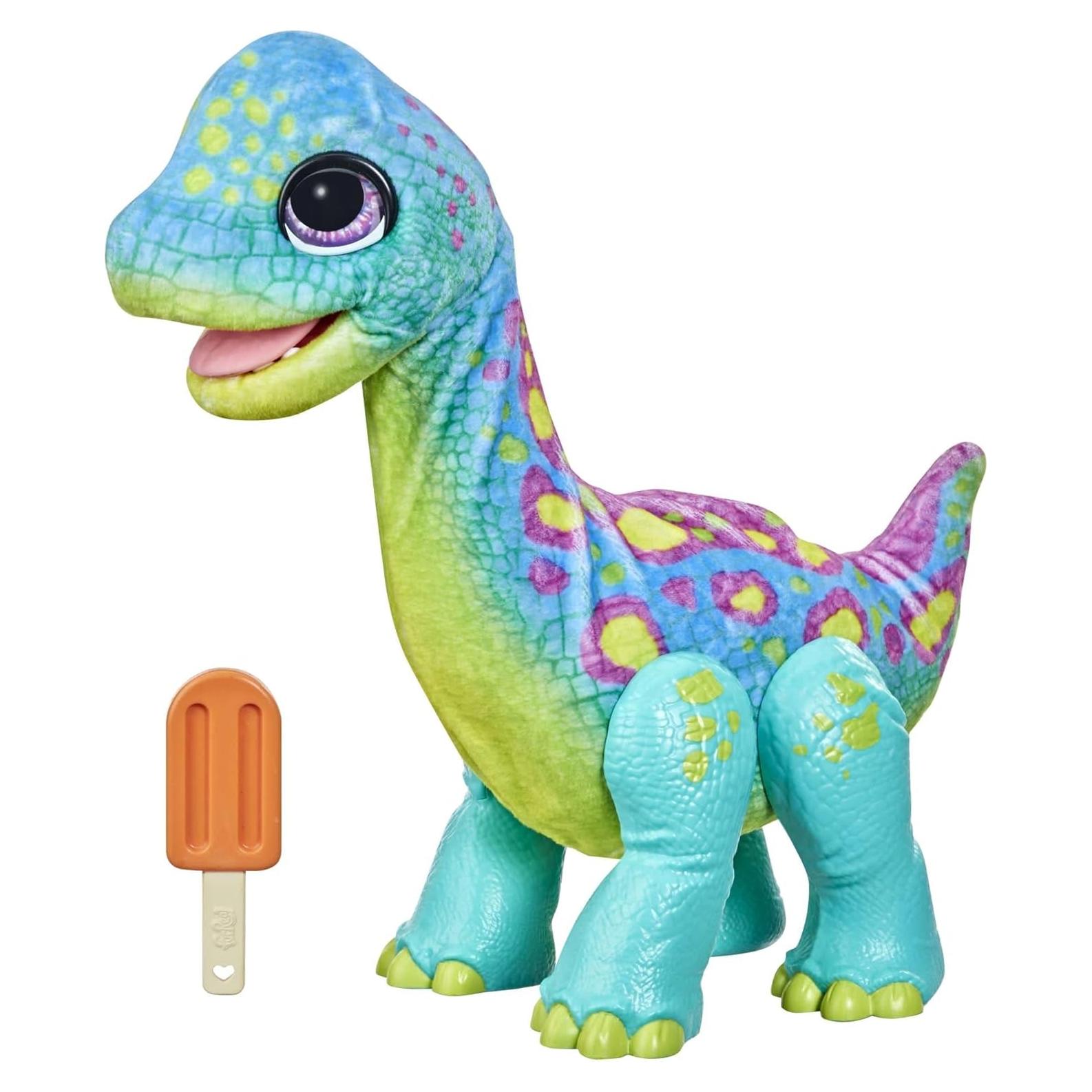 FurReal Snackin' Sam El Bronto - Dinosaurio Interactivo 40+ Sonidos