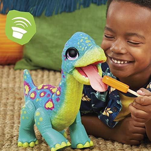 FurReal Snackin' Sam El Bronto - Dinosaurio Interactivo 40+ Sonidos