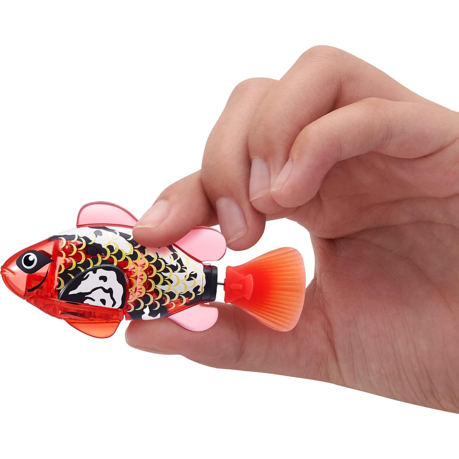 Robo Fish ZURU Pez Robótico Nadador Azul y Rojo 2 Piezas