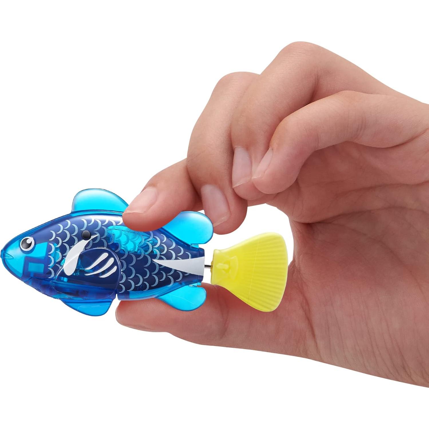 Robo Fish ZURU Pez Robótico Nadador Azul y Rojo 2 Piezas