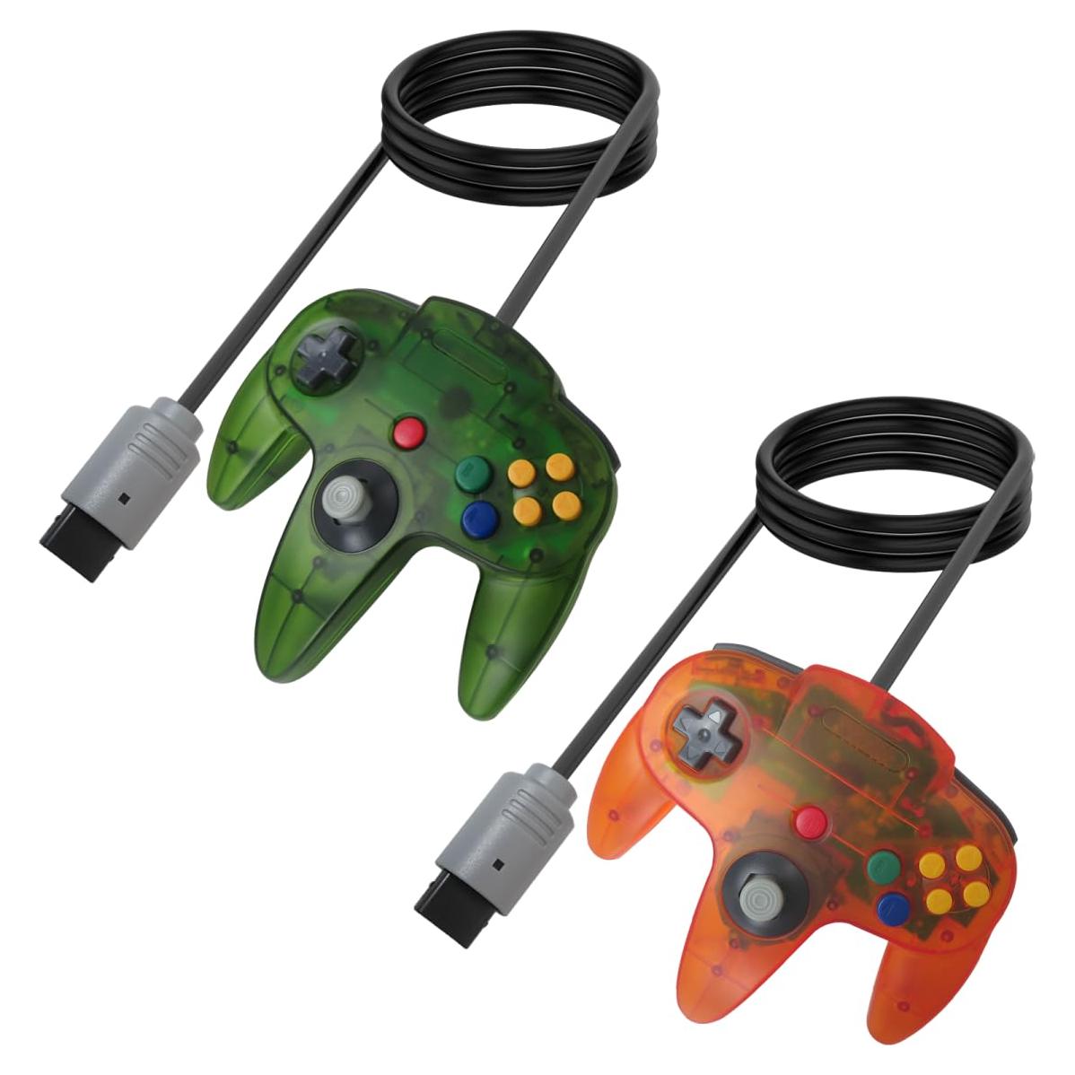 Controlador Clásico con Cable Loner para Consola N64 - 2 Unidades