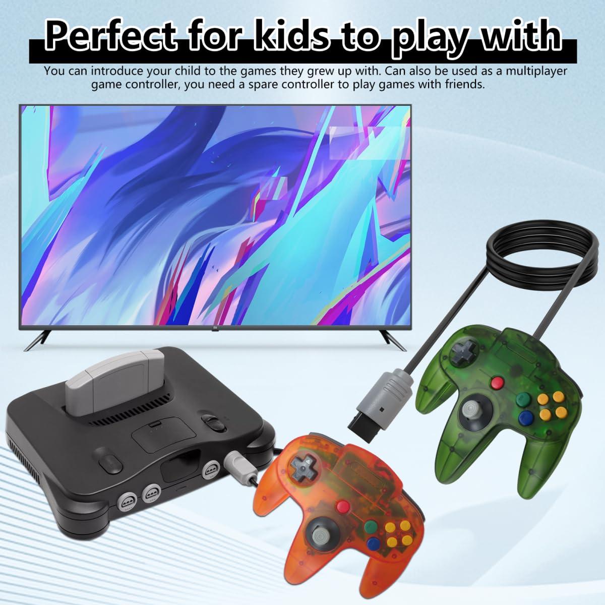 Controlador Clásico con Cable Loner para Consola N64 - 2 Unidades