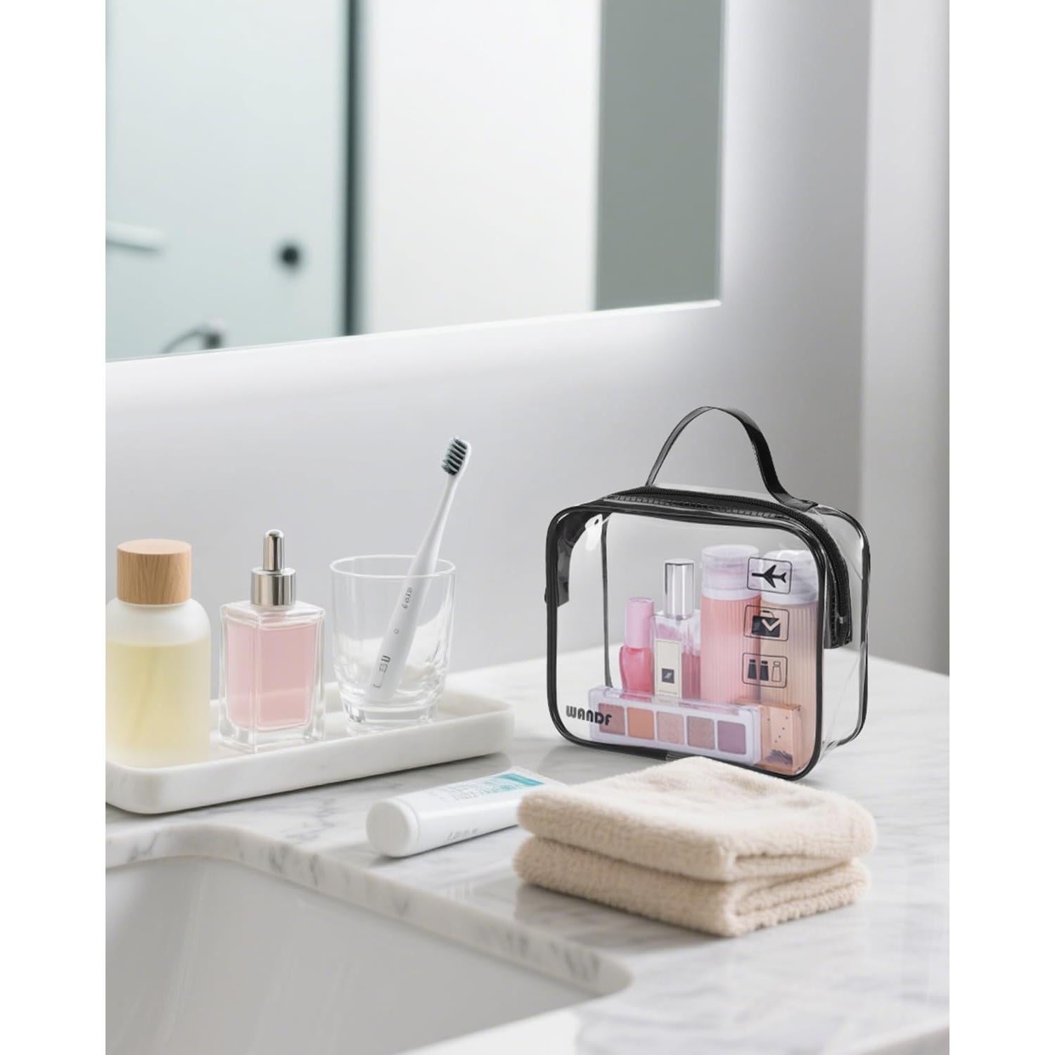 Bolsa de Aseo Transparente WANDF Aprobada por TSA - 2 Pcs