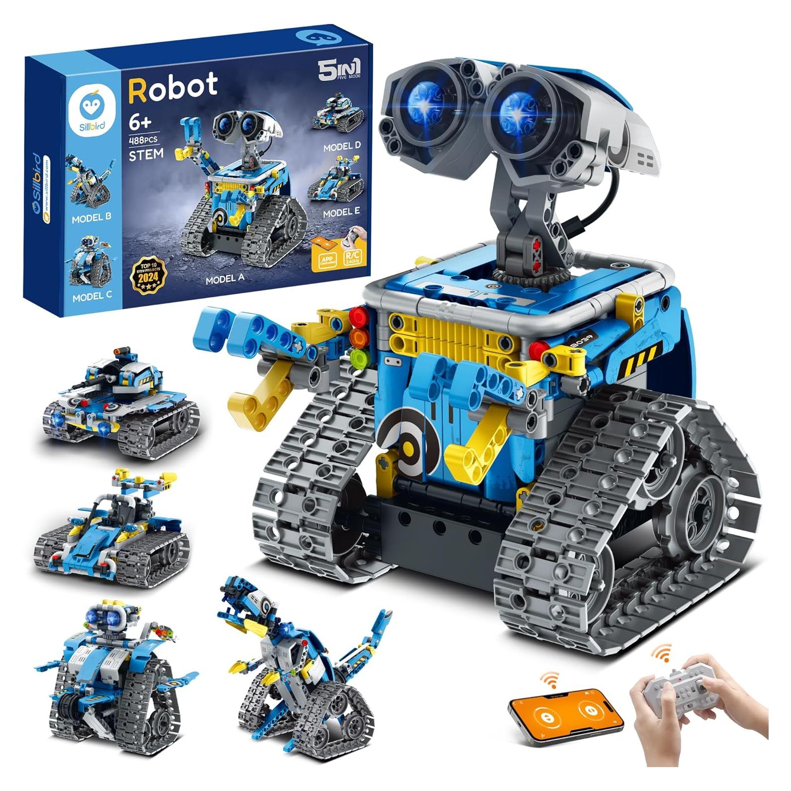 Sillbird Kit Robot Control Remoto 5 en 1 488 Piezas Azul