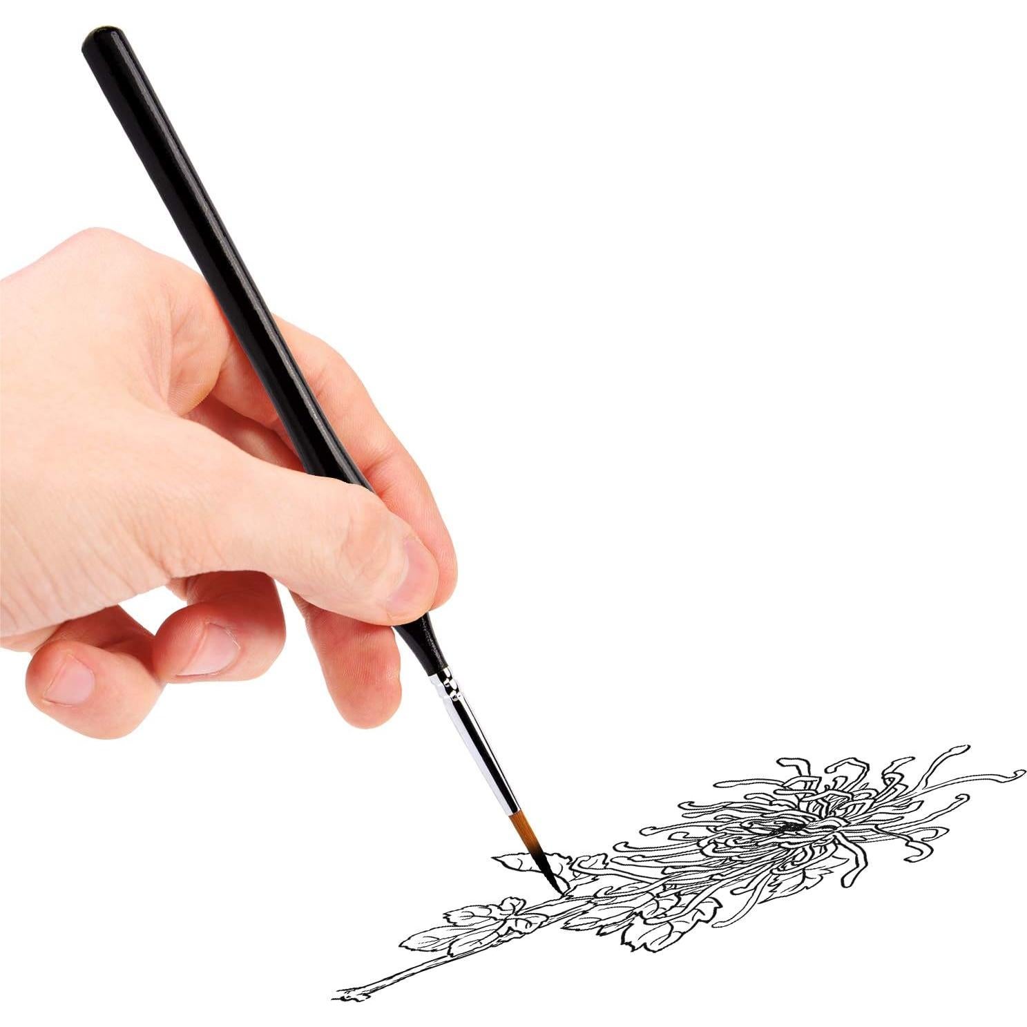 Juego de 9 Pinceles de Detalle Fino AIEX para Pintura