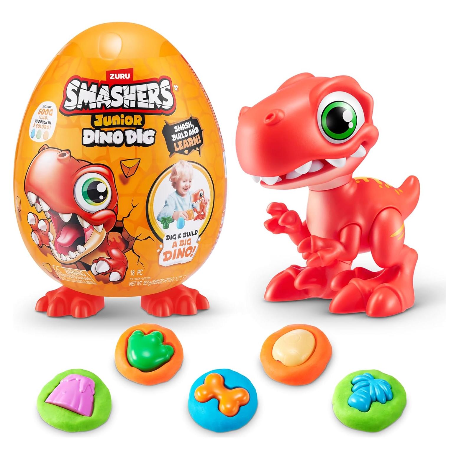 Smashers Junior Dino Dig Huevo Raptor de ZURU 500g Juego Sensorial