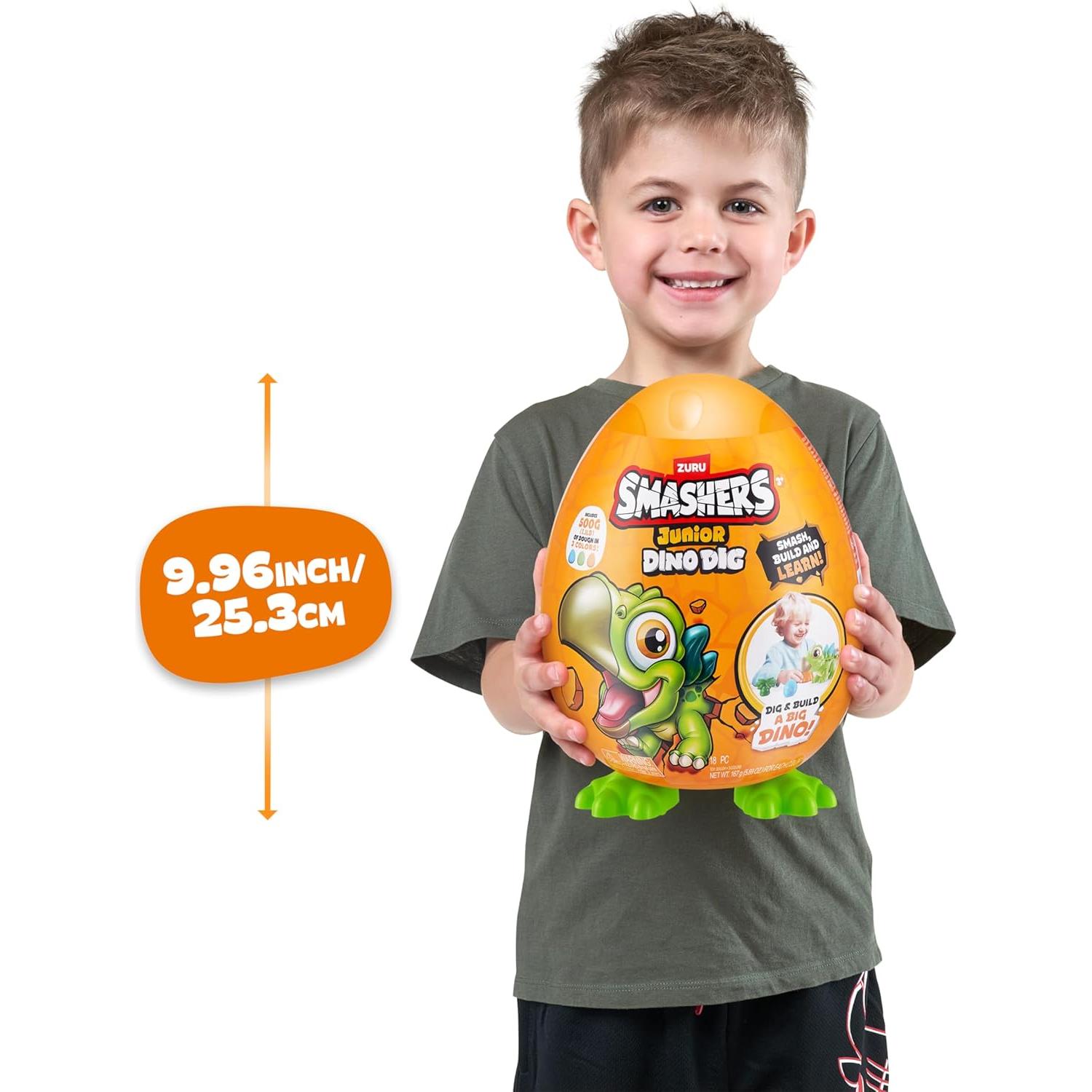 Smashers Junior Dino Dig Huevo Raptor de ZURU 500g Juego Sensorial