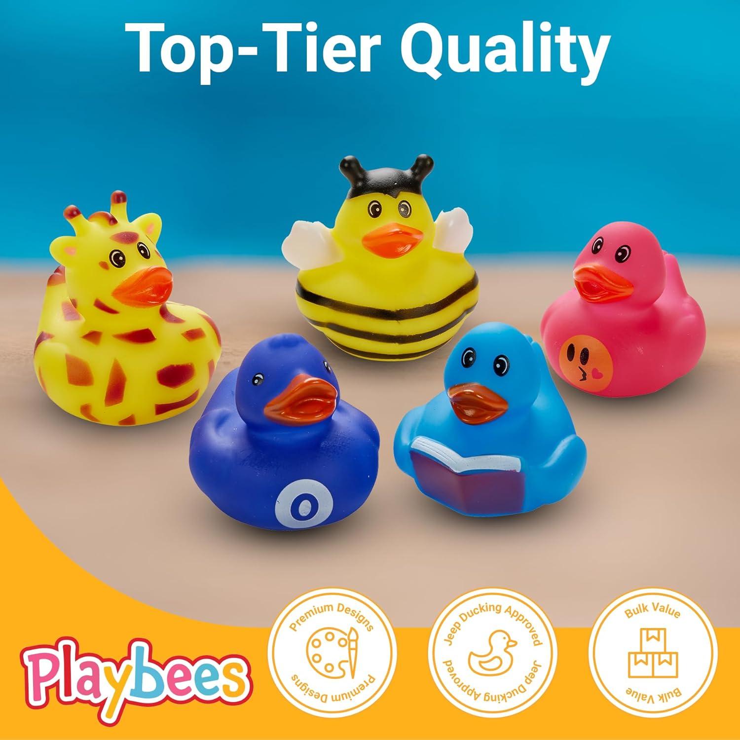 Lote 25 Patitos de Goma Playbees para Baño y Fiestas