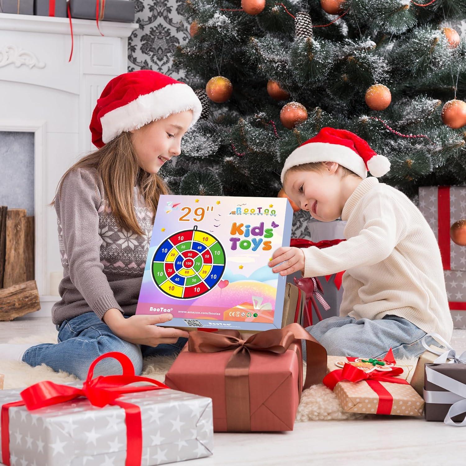 BooTaa Tablero de Dardos 73.66 cm con 12 Pelotas Adhesivas