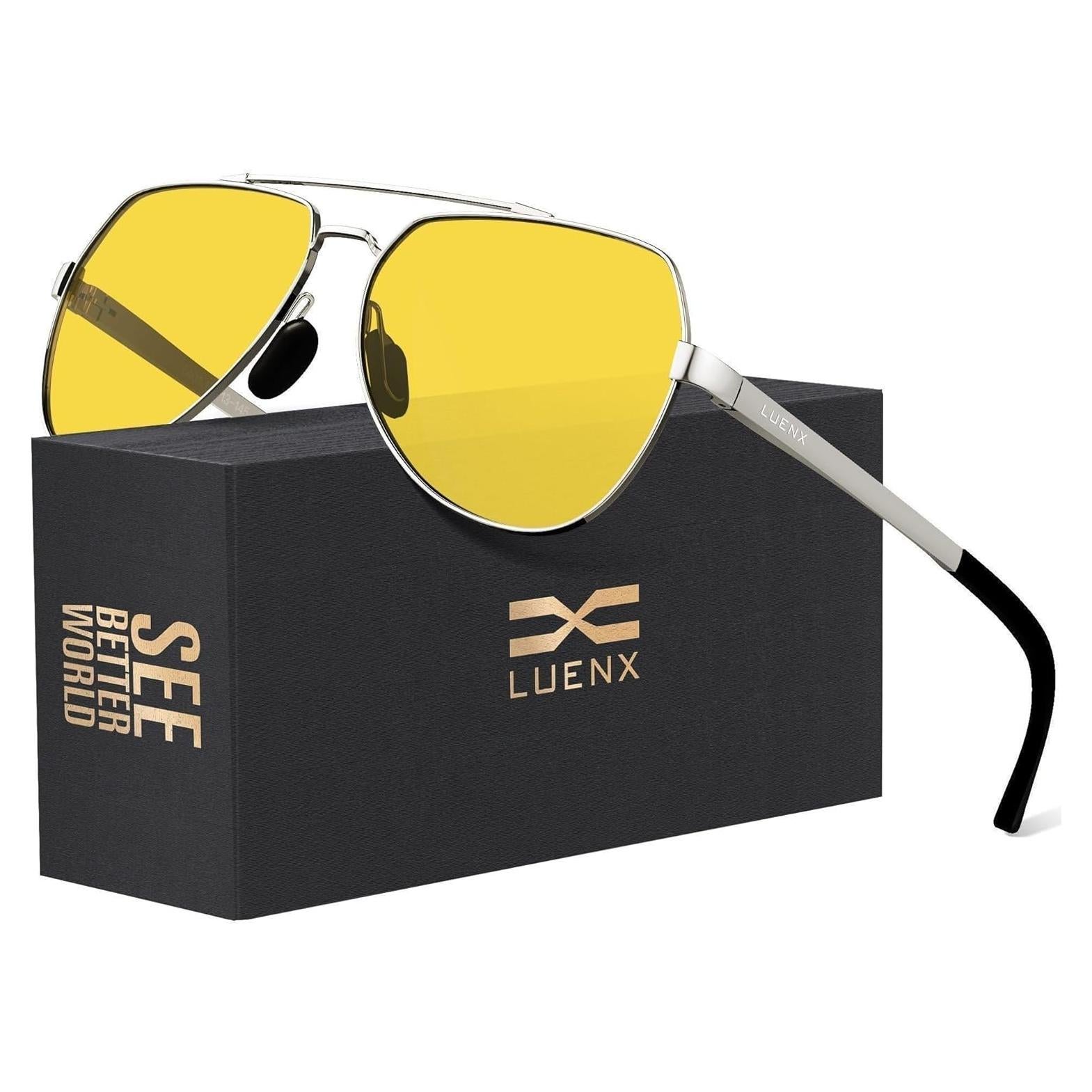 Gafas de sol LUENX Aviador Polarizadas UV400 Amarillo