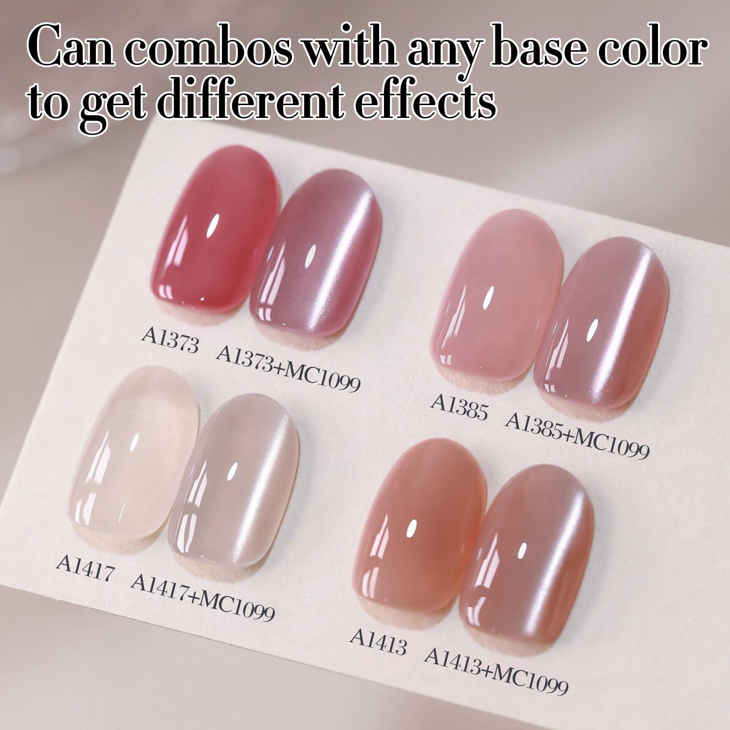 Esmalte de Uñas Gel Cat Eye Double Rhythm 15ml Brillo Holográfico