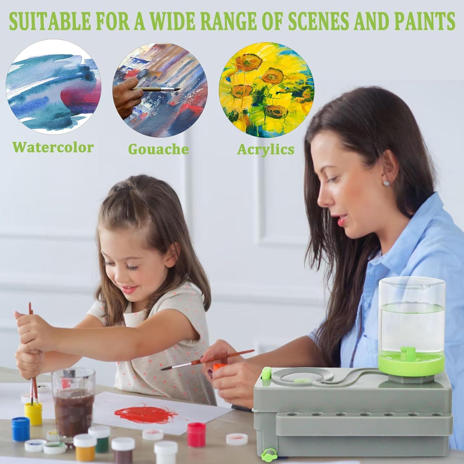 Limpiador de Pinceles Kardeep con Drenaje 250 ml Gris