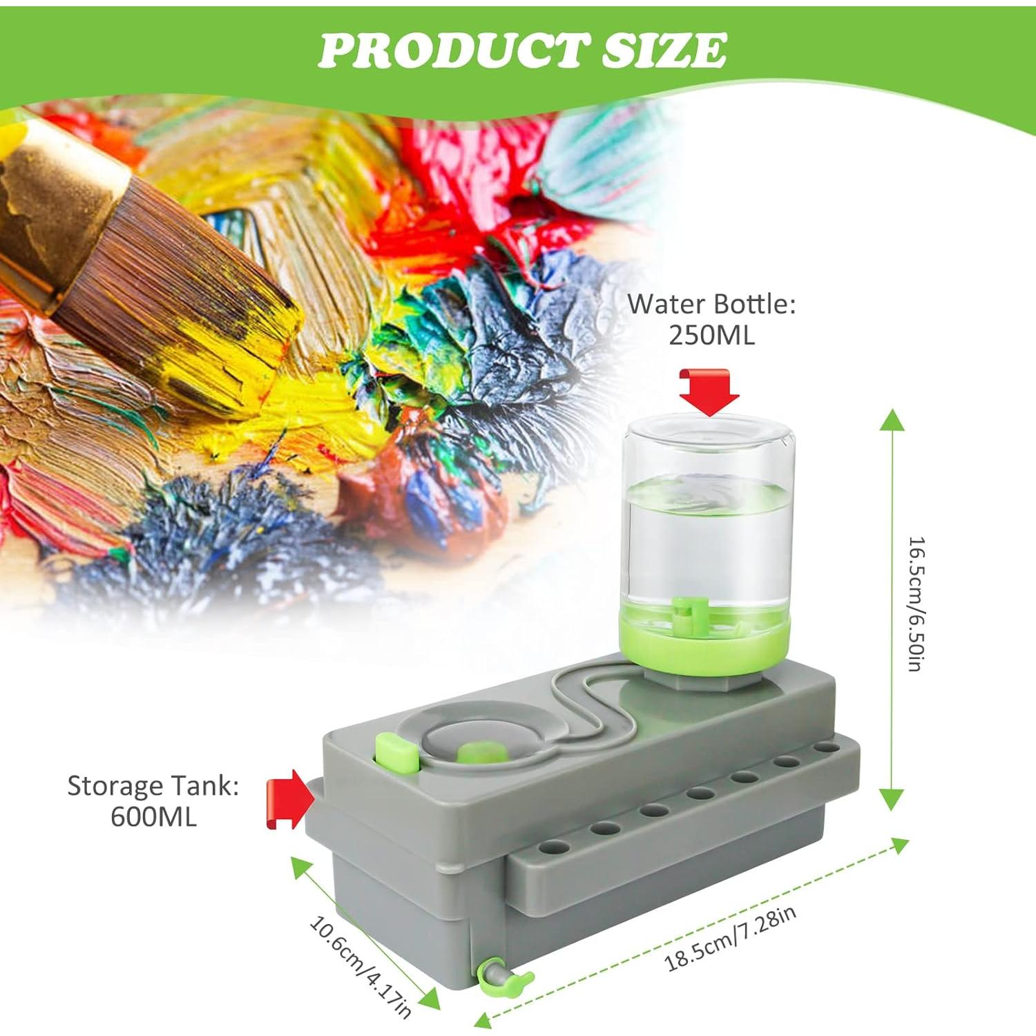 Limpiador de Pinceles Kardeep con Drenaje 250 ml Gris