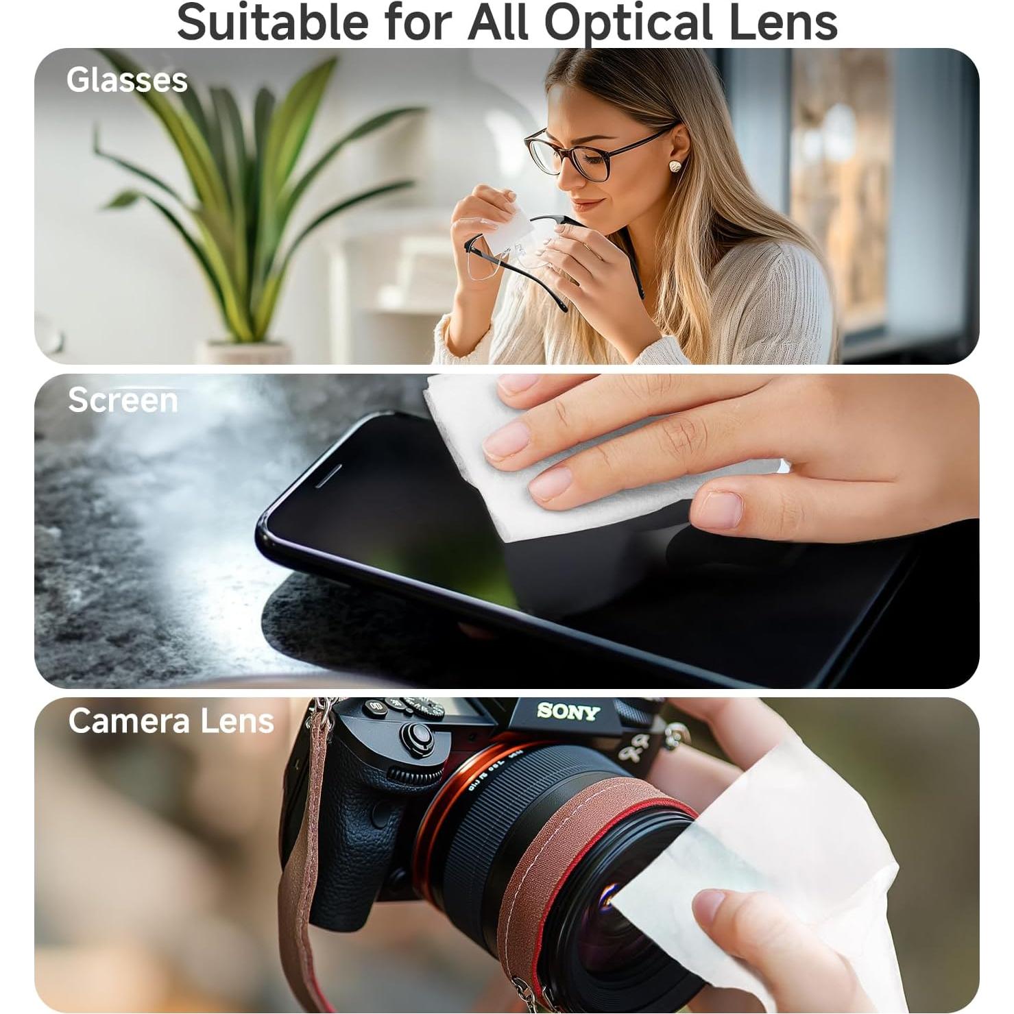 Toallitas Antivaho Lulumonster 150 Unidades Limpieza Lentes