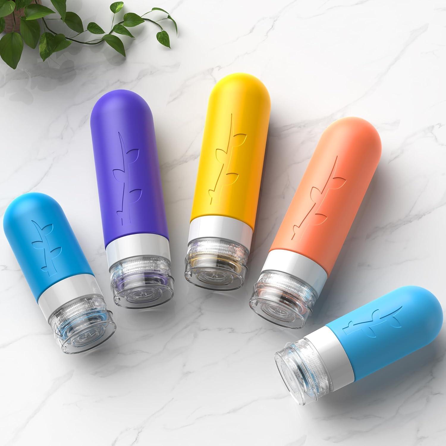 Set de Botellas de Viaje Aeomni 19 Piezas Silicona TSA