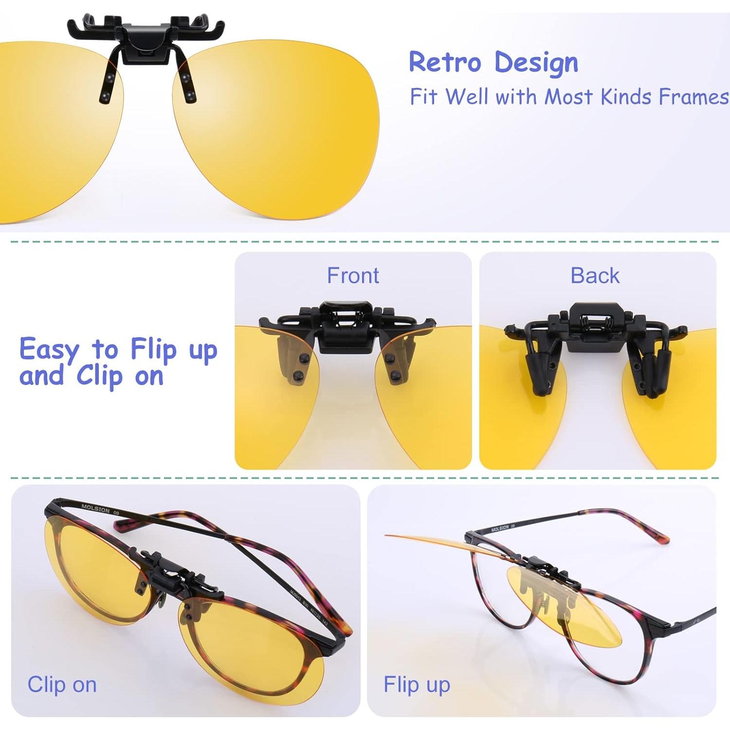 Clip Polarizado Costyle para Gafas de Sol Amarillo