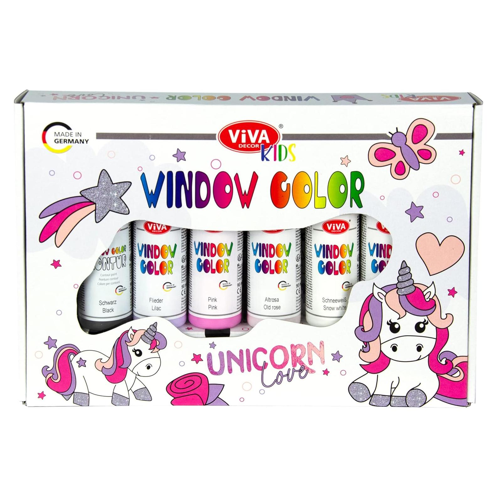 Juego de Color para Ventanas Viva Decor Unicornio 6 Colores 540 ml