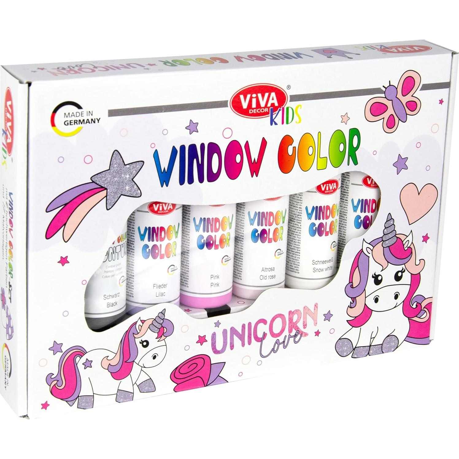 Juego de Color para Ventanas Viva Decor Unicornio 6 Colores 540 ml