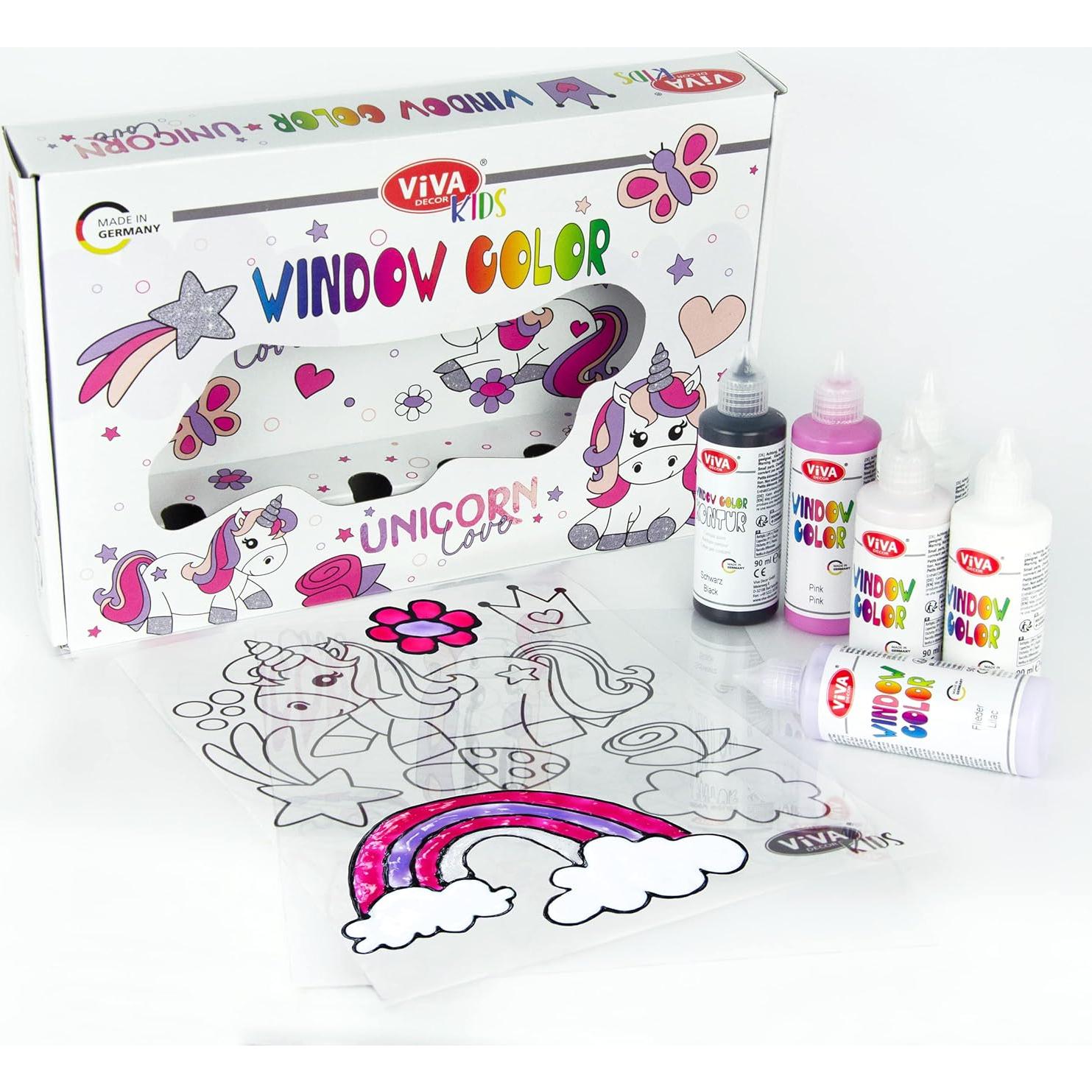 Juego de Color para Ventanas Viva Decor Unicornio 6 Colores 540 ml