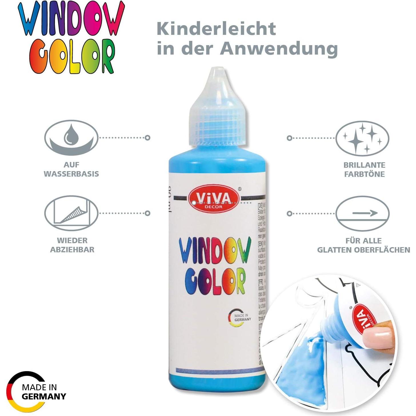 Juego de Color para Ventanas Viva Decor Unicornio 6 Colores 540 ml