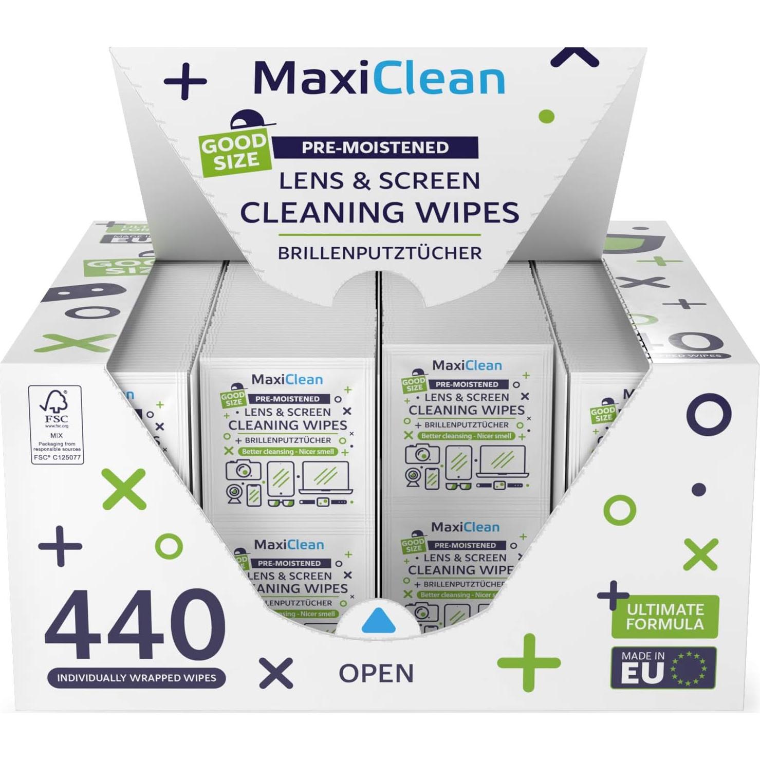 Toallitas limpiadoras Maxi Clean 440 unidades prehumedecidas