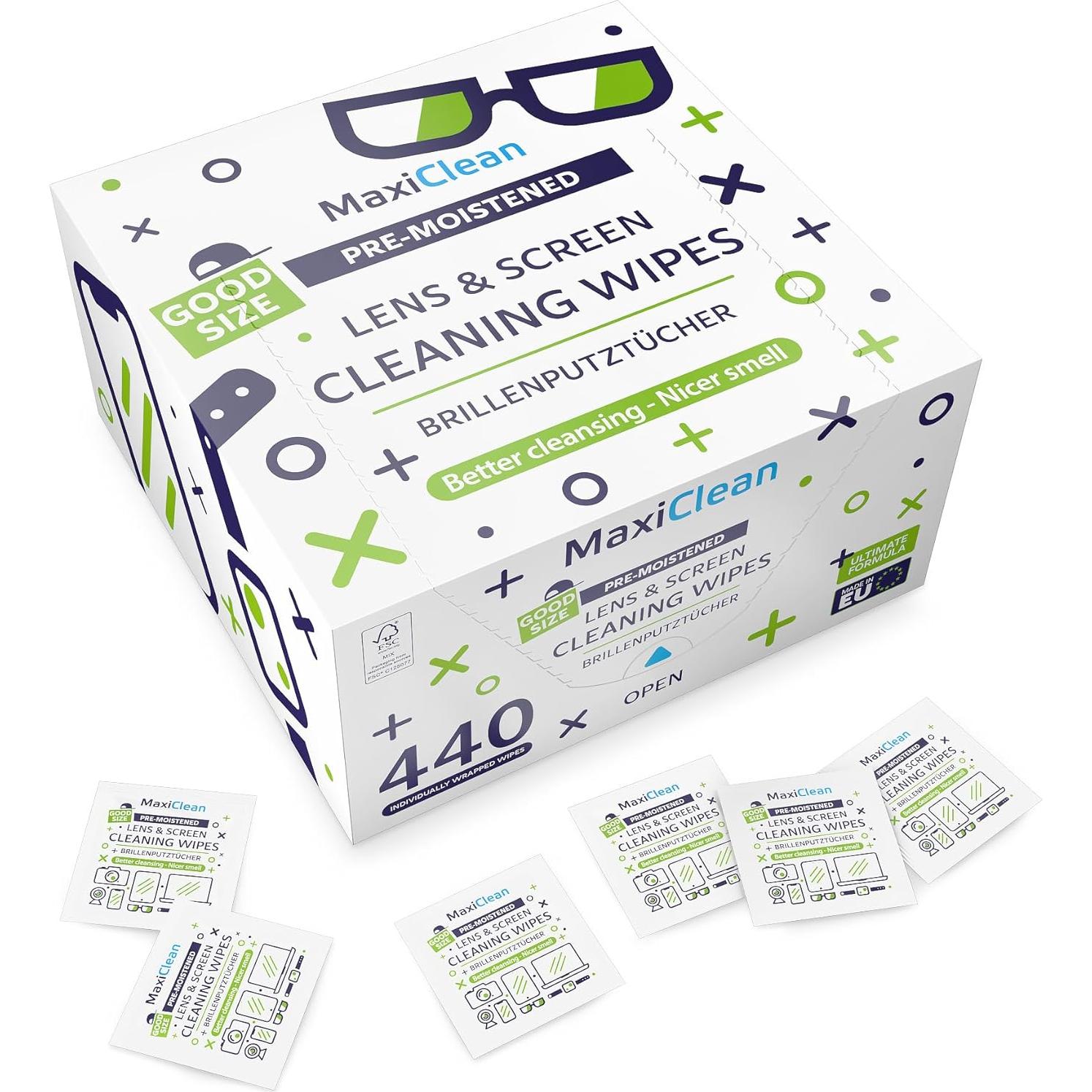 Toallitas limpiadoras Maxi Clean 440 unidades prehumedecidas